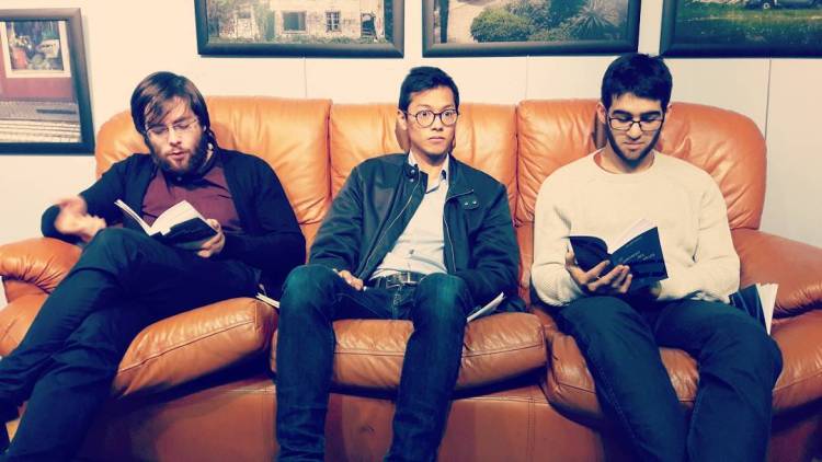 Photo de Killian Provost à gauche, Reutty Sok au centre, Nicolas de Casanove à droite